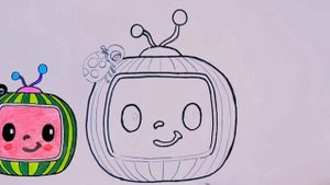 How to draw Cocomelon | Как нарисовать Кокомелон | мультик раскраска для детей