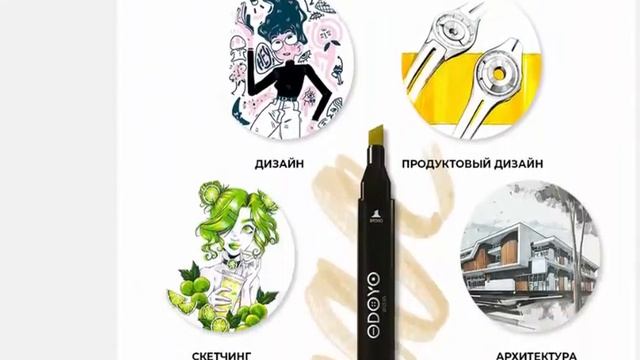 Двусторонние маркеры ODOYO набор 80 цветов смотреть онлайн