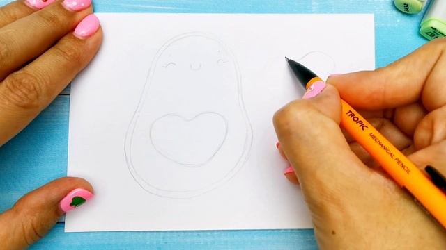 Простой рисунок Авокадо/легкие рисунки для скетчбука смотреть онлайн