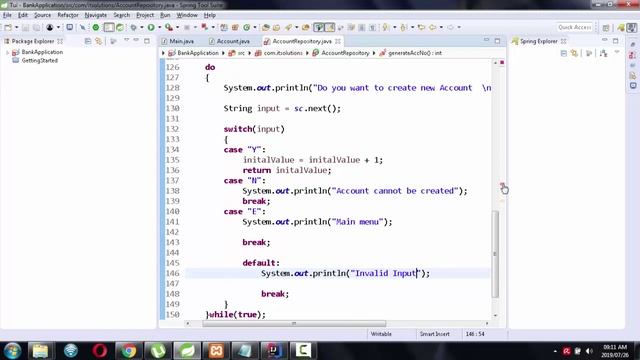 Java Bank Application 7(Implement Account open method) смотреть онлайн
