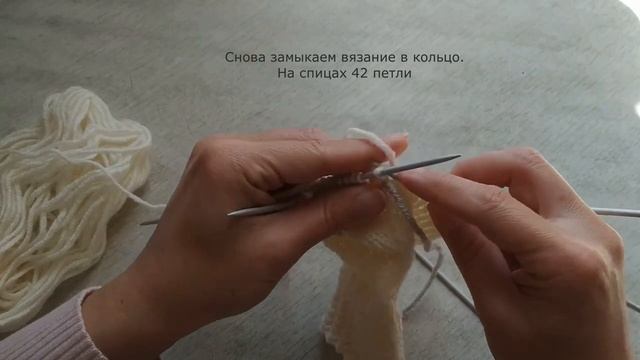 Митенки спицами для начинающих / Knit fingerless mittens