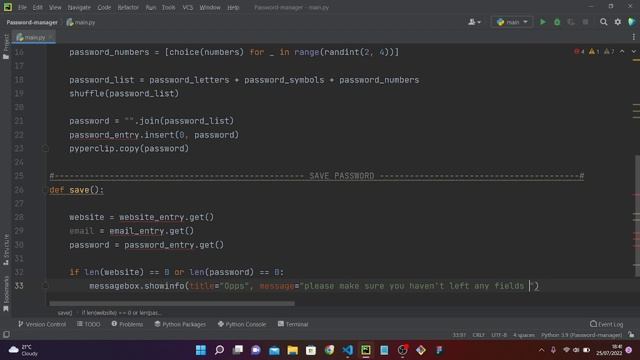 Password Manager -- Python Project BEST PROJECT TO GET A JOB QUICK!!!! #python