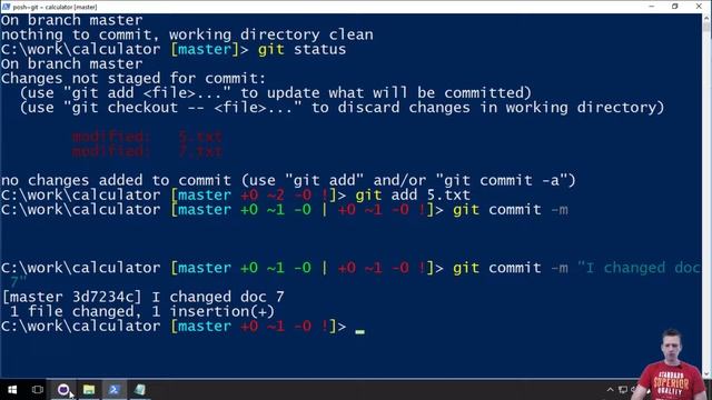Modify files in the repository using Git ShellTerminal смотреть онлайн