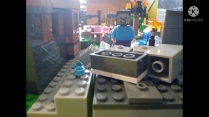 Лего Майнкрафт деревня. Стив 1 часть.