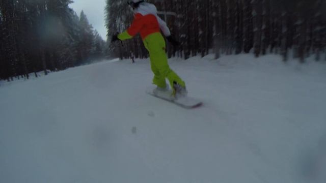 ГЛК Федотово / Покататься на сноуборде после новогодних праздников / Снег / Лес / Сноуборд смотреть онлайн