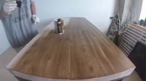 Покрытие столешницы маслом OSMO Topoil ( цвет акация )