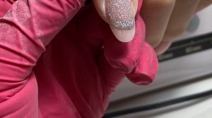 Самый быстрый градиент блестками на ногтях / Как сделать градиент гель лаком кистью?