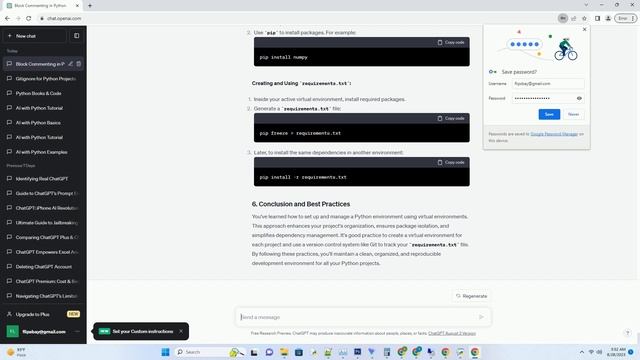 install python environment