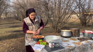Приготовление еды  на костре Азербайджанская Кухня Деревенская Кухня  Рецепты