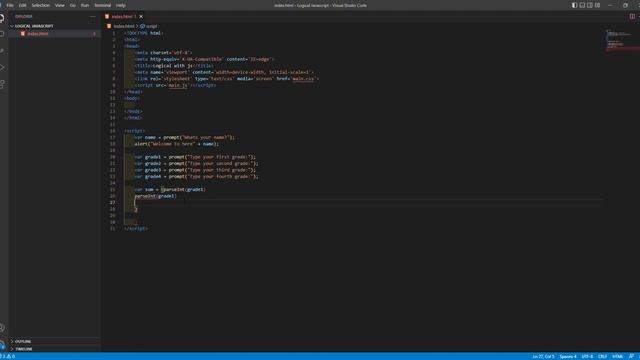 Logical Javascript   Visual Studio Code