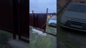 Откатные ворота на роликах,своими руками.