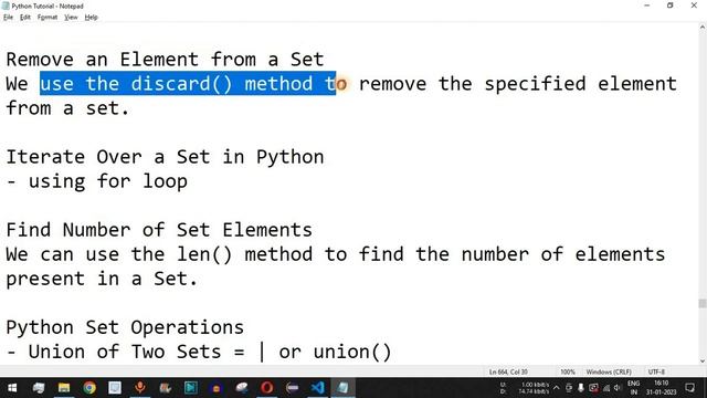 Python Tutorial #31 - Sets in Python Programming for Beginners смотреть онлайн