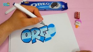 ГРАФФИТИ - OREO !!! КАК НАРИСОВАТЬ? !!! урок граффити graffiti logo ОРЕО