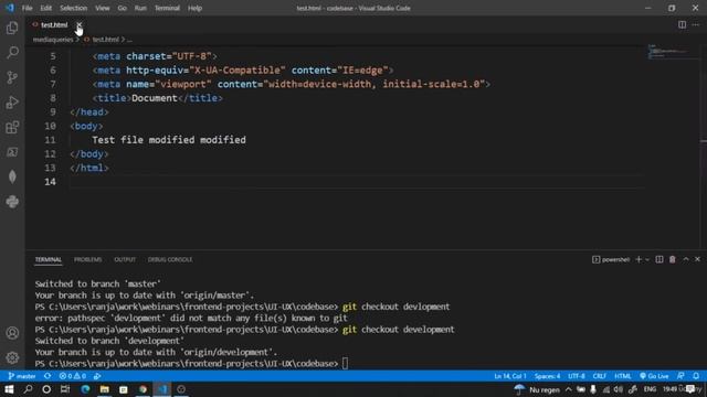 Git: Git Pull Branch Change Git Clone from VS Code Editor смотреть онлайн