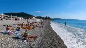 Туапсе Краснодарский край пляж Агой сегодня 2 июля. Обстановка на пляже море и погода сейчас