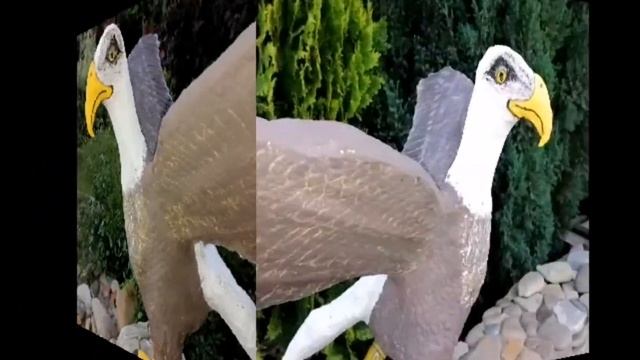 Орёл из цемента. Садовая скульптура