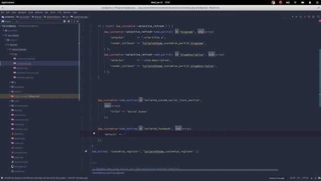 Tutorial: Wordpress Theme with TailwindCSS and Underscores 012 - Custom Social Icons Part 1