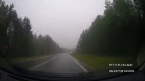 Driving in Nizhniy Novgorod region: Семёнов - Шахунья 30/07/2023 (timelapse 4x)