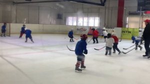 Игровая тренировка в хоккей, дети 5 лет. Сhildren's hockey. Я отдал три голевых паса.