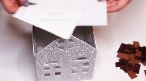 Рождественский домик из картона и фоамирана / DIY Christmas decor