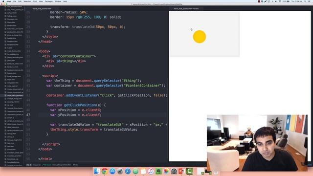 Move Element to Mouse Click Position смотреть онлайн