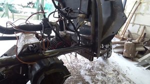 Самодельный скутер-мопед лютая-табуретка