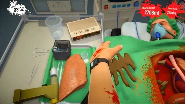 Играем в симулятор хирурга (Surgeon Simulator 2013 - Anniversary Edition).