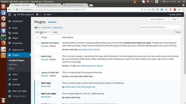 Complete Wordpress Solutions Tutorial - Add Submenu Page to Admin Menus