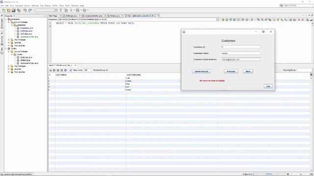 Databases in NetBeans part 4 смотреть онлайн