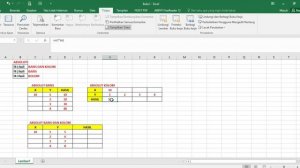 Latihan Excel Fungsi lock ($) f4