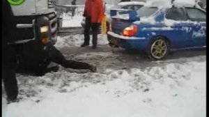 WRX STI вытягивает фуру