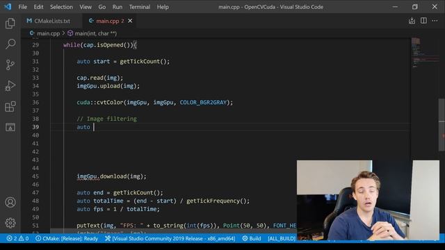 Image Filters with OpenCV Cuda on GPU in C++