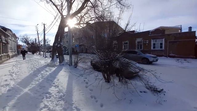 Отдых в Ейске на Азовском море . Старый Ейск зимой 2024 года . смотреть онлайн