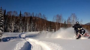 На снегоходах  200 км по тайге