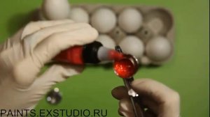 ПИСАНКА В ТЕХНИКЕ АЭРОГРАФИЯ КРАСКАМИ EXMIX