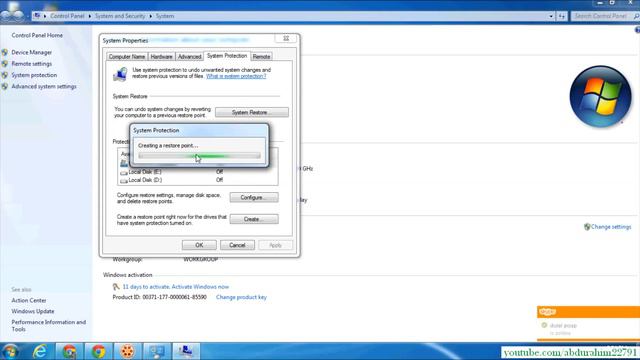 How to create a recovery point in windows 7 - Windows Bangla Tutorial