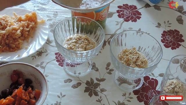 Десерт Овсяные хлопья с фруктами Домашняя еда Кухня Рецепты