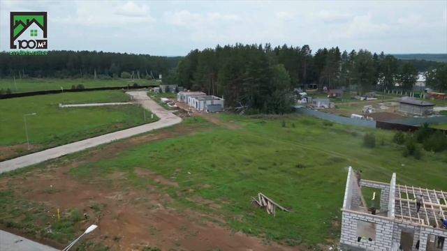 Строительная компания 100м2. Коттеджный поселок « Радость » . Строительство 23 -х домов