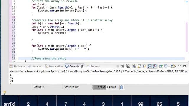 Reverse the elements in array in java смотреть онлайн