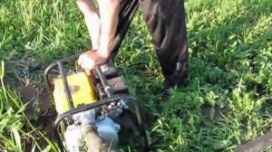 Мотопомпа Forte FP 20HP + полив  в работе (действии)