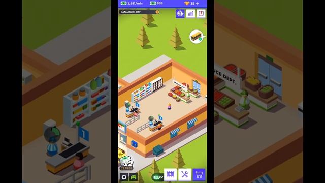 Idle Supermarket Tycoon - Shop IOS-Android-Review-Gameplay-Walkthrough-Part #1 смотреть онлайн