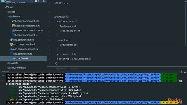 Learn TypeScript for Angular Development: Creating Component | packtpub.com