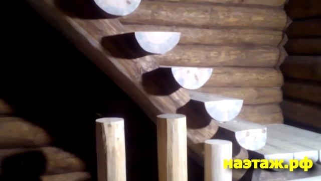 Лестница из брёвен для сруба смотреть онлайн