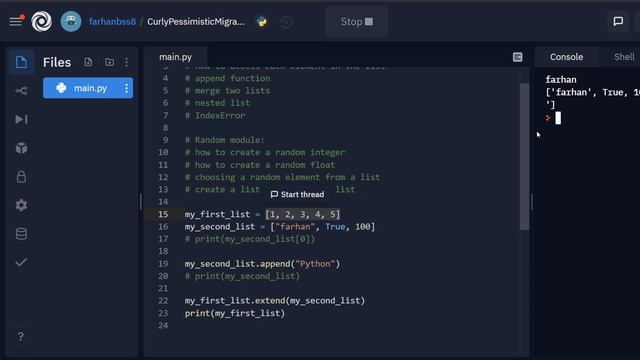 Learn Python - Course for Beginners - Day 4: Python List & Random Module [Tutorial]