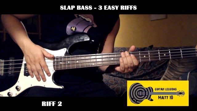 SLAP BASS Riffs For Beginners - 3 Easy Slap Bass Lines Riffs - BASS LESSON TUTORIAL with TABS смотреть онлайн