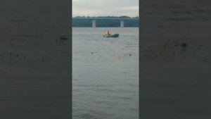 Лодочный мотор Салют в работе