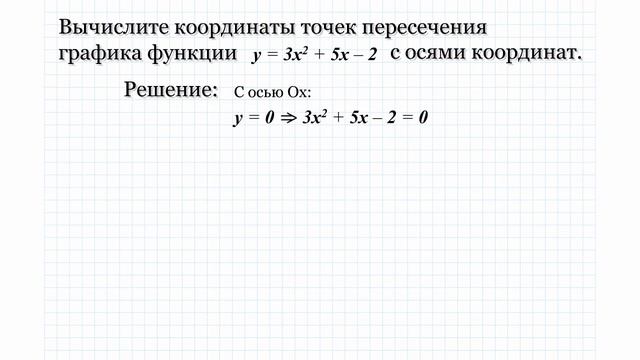 17.2 Вычислите координаты точек пересечения графиков функции с осями координат смотреть онлайн