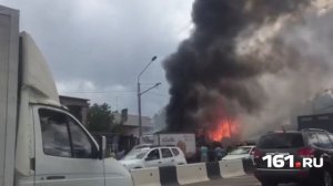 Пожар в автосервисе на Северном