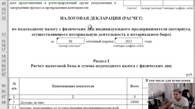 Заполнение декларации ИП в РБ на подоходной системе налогооблажения с учетом расхода!