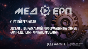 КБФИТ: МЕДЕРП. Состав отображаемой информации на форме Распределение финансирования.